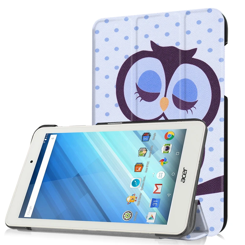 

GUKEEDIANZI Case For Acer Iconia One 8 One8 B1-850 B1 850 8.0 inch Leather Case Color Painted Tri-fold Stand Flip Leather Cover