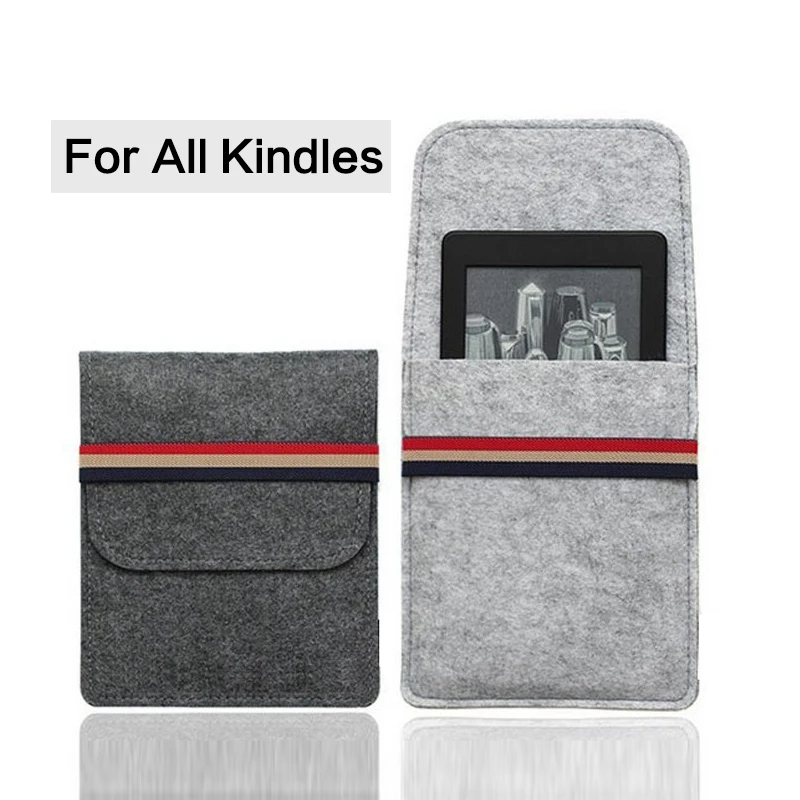 

For 2018 Kindle 10 th Generation Case Felt Cover For Amazon Paperwhite 1/2/3 Bag For Kindle 8th 6 inch Ebook pouch Tablet sleeve