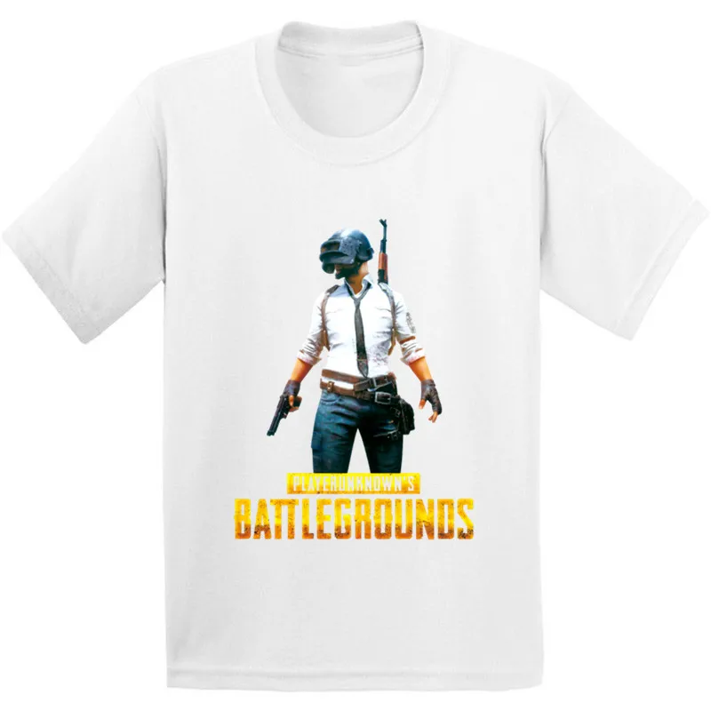 Детская Хлопковая футболка с рисунком игры Playerunknown's Battlegrounds PUBG; забавная одежда для малышей; Повседневная футболка для мальчиков и девочек