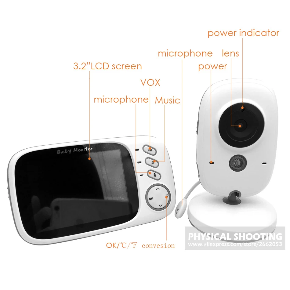 Camera Baby Monitor Security Cameras Receiver with High-definition Digital Baby Camera (12)