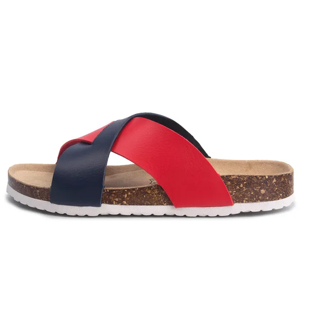 FeiYiTu/Новинка; Модная Летняя женская обувь на плоской подошве; пробковые шлепанцы; женская Повседневная пляжная обувь без застежки; шлепанцы на плоской подошве; цвет черный, белый; большие размеры 35-43
