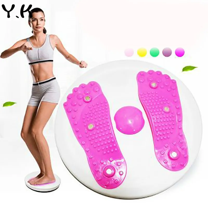 

Y.K Balance Board 360 Degree Rotation Massage Waist Twisting Disc Round Plates Board Body Aerobic Rotating Sports Training
