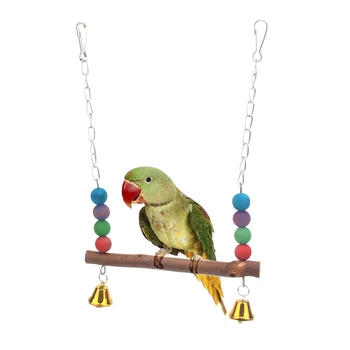 

PipiFren Parrot Toys For Bird Cage Accessories Love swing Decoration Cockatiel Perch Toy Budgie Parakeet African Grey parkiet