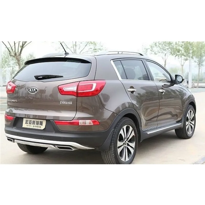 Buena calidad plástico ABS cromado frontal + parachoques trasero cubierta de ajuste para 2011-2015 deportivo, estilo de coche