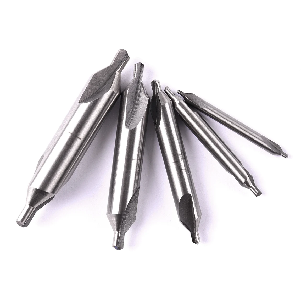 

10pcs Premium HSS 60 Degree Center Drill Combined Drill & Countersink Lathe Mill Tool Set 1/8 3/16 1/4 5/16 3/8 inch