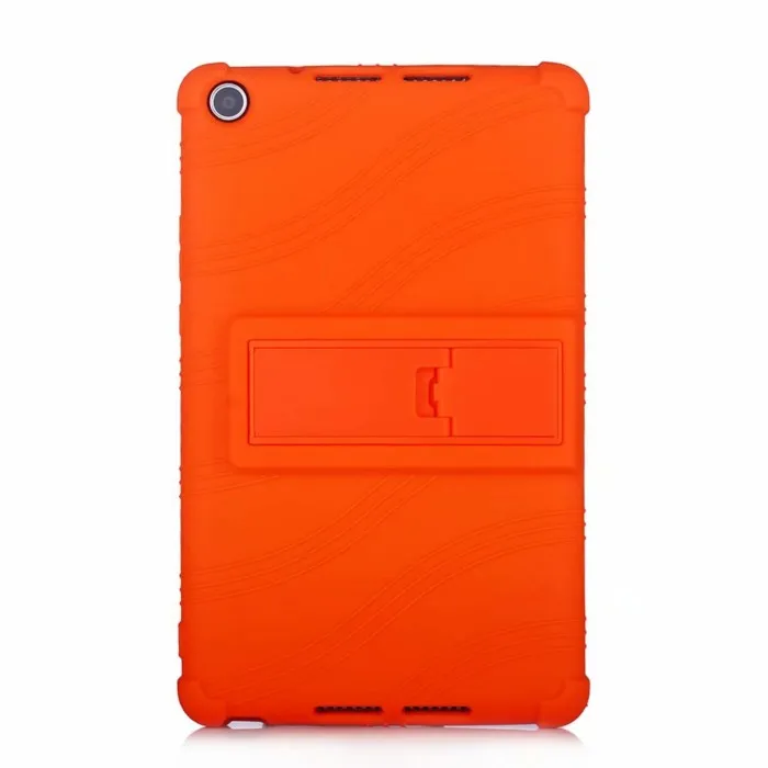 Защитный противоударный чехол-подставка для huawei MediaPad M5 Lite 8,0 T5 8 ''JDN2-W09HN AL00HN мягкое покрытие силиконовым ПК+ ручка+ пленка - Цвет: Оранжевый
