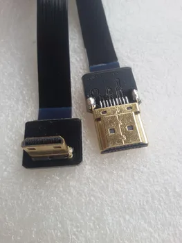 

30cm camera Standard HDMI to mini HDMI flat cable for Video camera free shipping