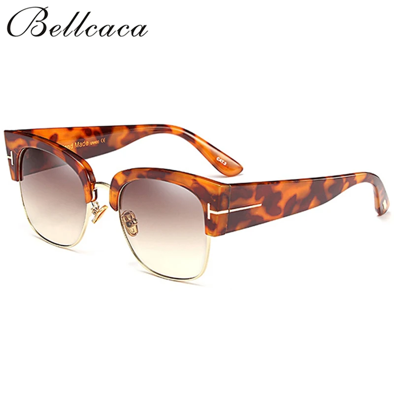 Модные аксессуары бренда bellcaca, солнцезащитные очки для женщин, роскошные брендовые дизайнерские женские солнцезащитные очки без оправы для женщин, UV400 lunetes BC145 - Цвет линз: BC145 C05