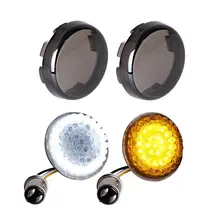 Smoked Bullet Front Turn Signals LED lights Panel For Harley Dyna Street Glide Road King