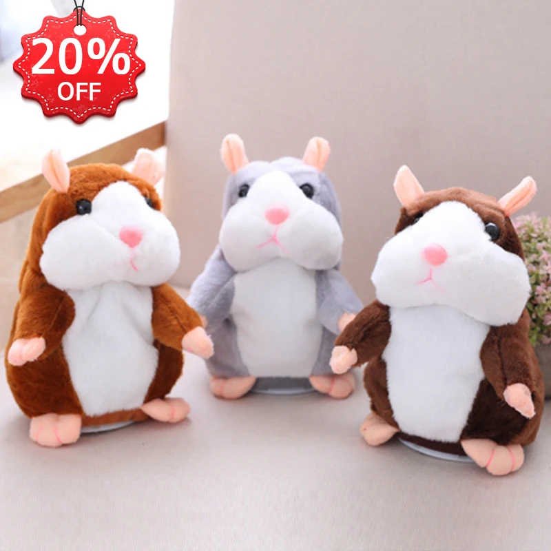 

Zhorya Plush&Stuffed Talking Hamster Animals Speak Talking Sound Record Hamster Educational Toys Gift For Children