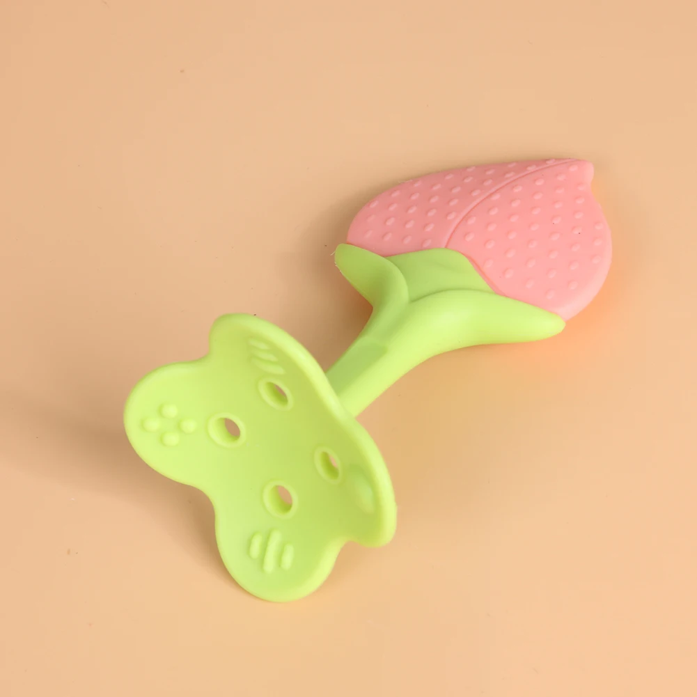 Силиконовый Прорезыватель для зубов для новорожденных в форме фруктов, Детские Жевательные тренировочные грызунки, детский уход за зубами, успокаивает прорезыватель, инструмент в виде зубной щетки, игрушки