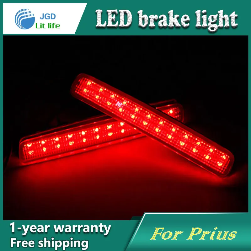 

Car Styling Rear Bumper LED Brake Lights Warning Lights case For Toyota Prius Accessories Good Quality