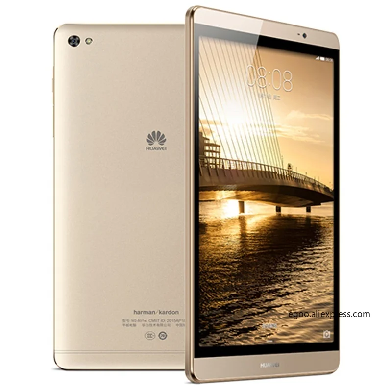 Планшетный ПК Huawei Mediapad M2 8 дюймов 2 0 ГГц Восьмиядерный 3 ГБ ОЗУ 64 Гб ПЗУ Wi Fi 4800 мАч IPS
