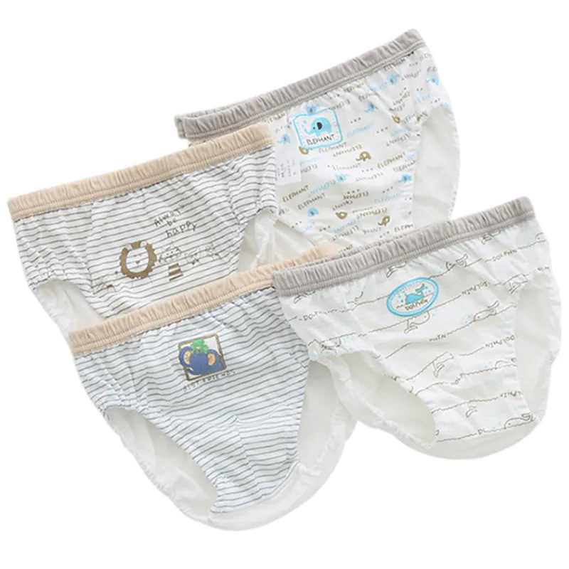 A 4pcs Baby underwear Boys Cotton Panties Girls Briefs Gifts Children Underwear Child Cartoon Briefs Underpants - Цвет: A