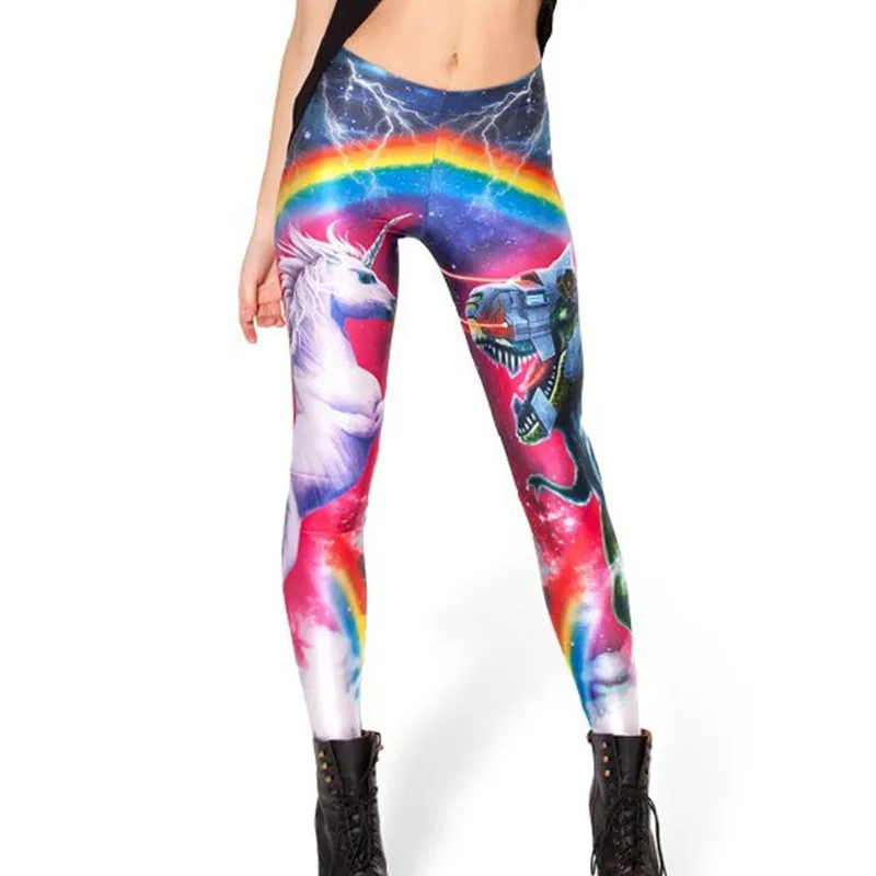 Rainbow Unicorn Leggings Pants Skinny Sports Slim Pants Holiday