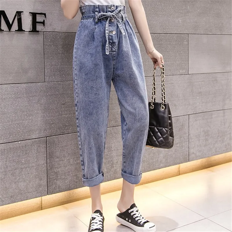 

New 2019 Fashion Spring High Waist Mom Female Boyfriend Jeans For Women Trousers Pants Denim Jeans Woman Y892