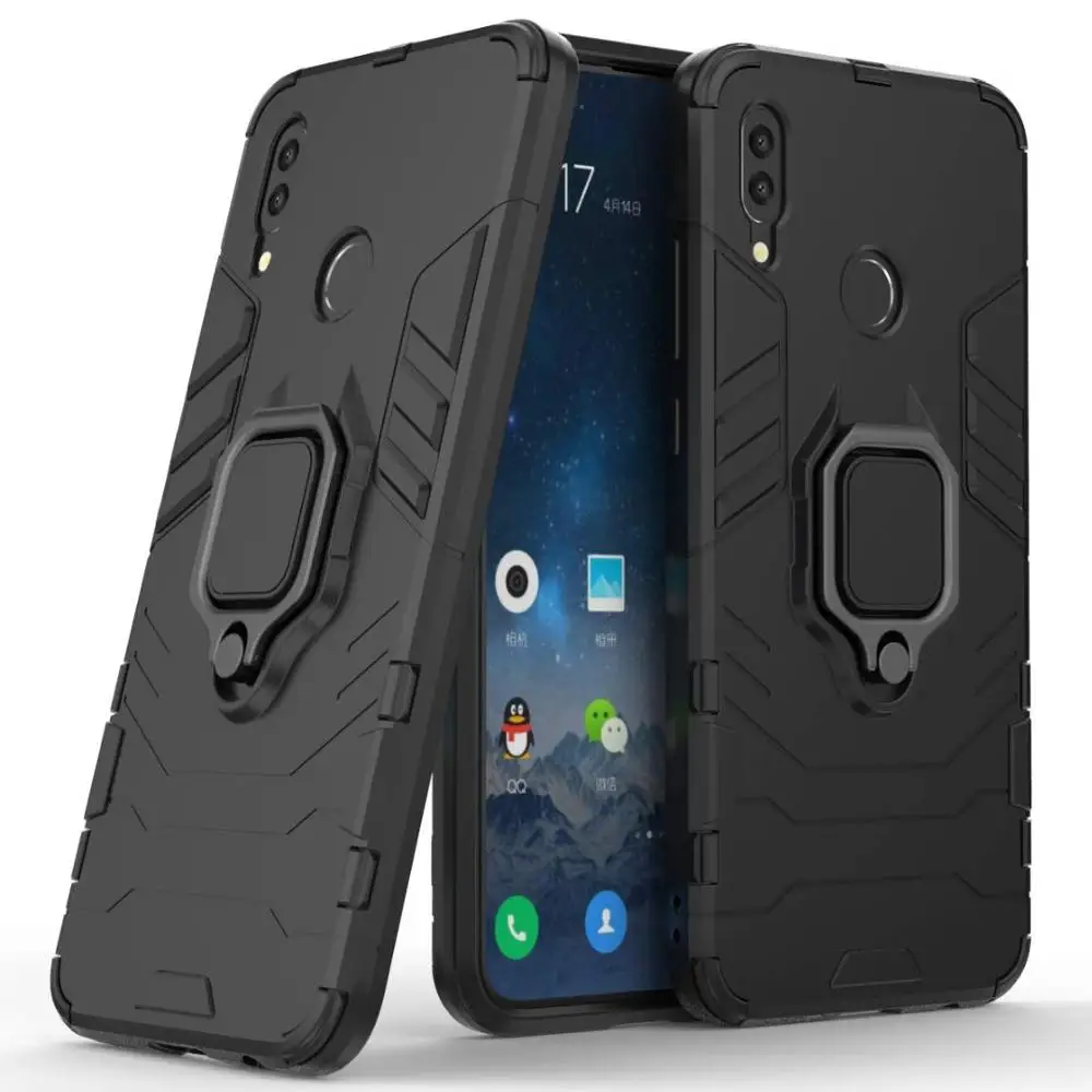

Conelz For Huawei p smart 2019 case huawei y9 p9 Armor Case with Grip Ring Holder Stand 360' Rotatable Magnetic Back Case Cover