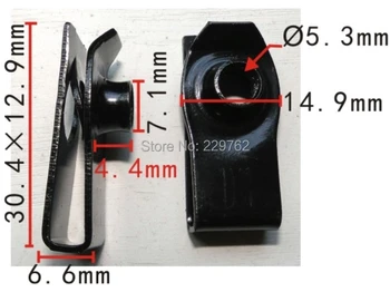 

Free Shipping 100PCS black zinc plated iron Auto Metal Clip Car Metal Fastener Automotive Clips And Fastner