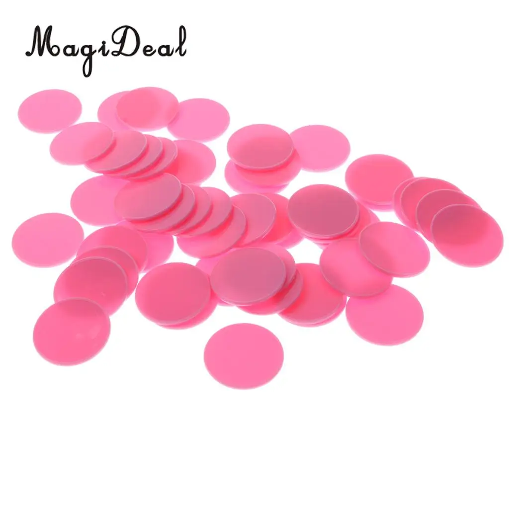 50Pcs Maths Counters - Coloured Round (32mm) Kids Toddler Educational Number Arithmetic Sorting Counting Game Teaching Aids Toy
