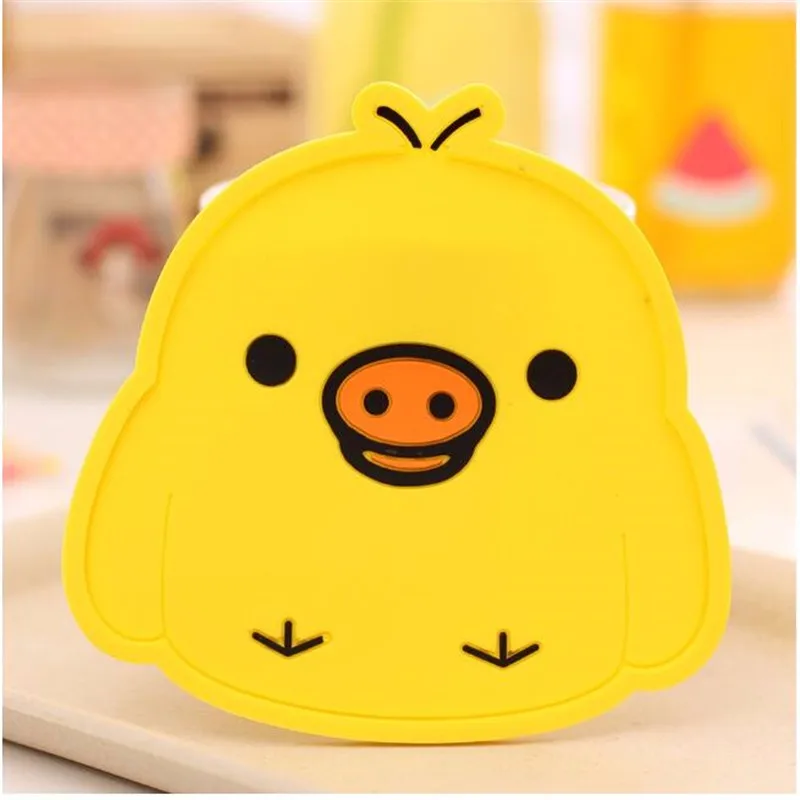 Новые силиконовые мультфильм животных Тоторо Рисунок «Hello Kitty» Baymax Кубок Coaster нескользящим место коврик колодки чашка подушки Миньоны Чай