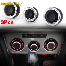Botones de cambio de calor para coche, accesorio para VW JETTA GOLF 5 MK5 TIGUAN TOURAN PASSAT B6 EOS BORA, cubierta A/C, 3 unidades