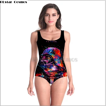 

Star Wars Darth Vader Sleeveless SwimSuit Sexy 3D Beach Style Suit Girl Swimsuit One Piece Swimwear women by Alessandro Artist