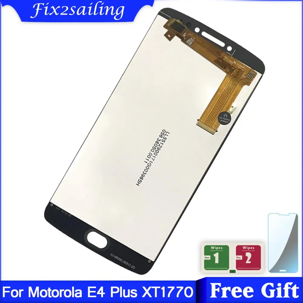 Цена 100% протестированный font b lcd b font S для Motorola Moto E4 Plus XT1770 XT1773 XT1771 XT1772 ЖК дисплей кодирующий преобразователь сенсорного экрана в сборе Замена