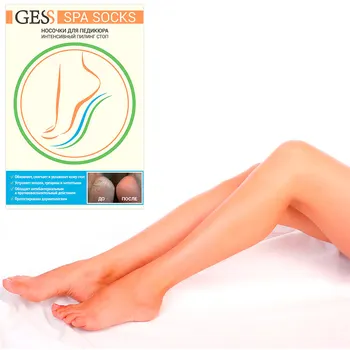 

Socks for pedicure spa socks gess-051, 2 pcs, peeling at home, Gess