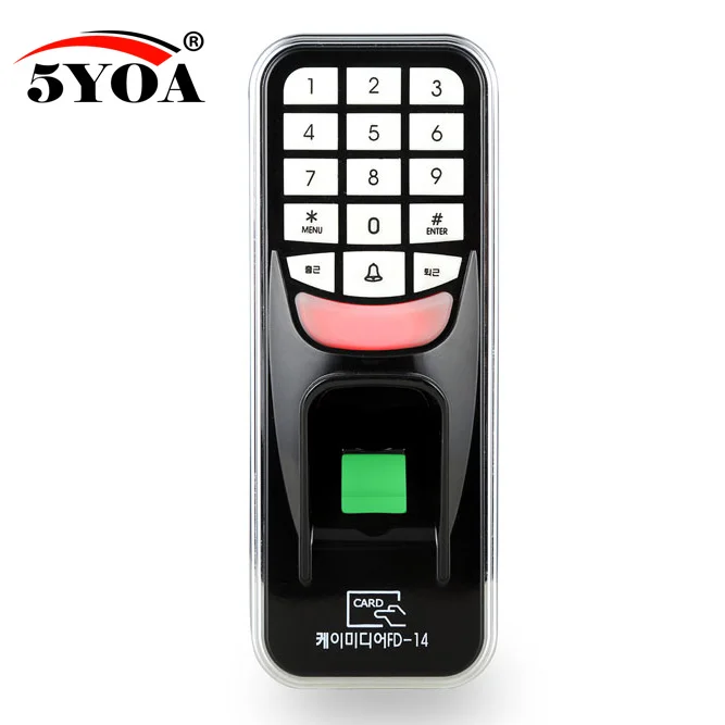 

5YOA BM1FY Fingerprint Password Key Lock Access Control Machine Biometric Electronic Door Lock RFID Reader Scanner System