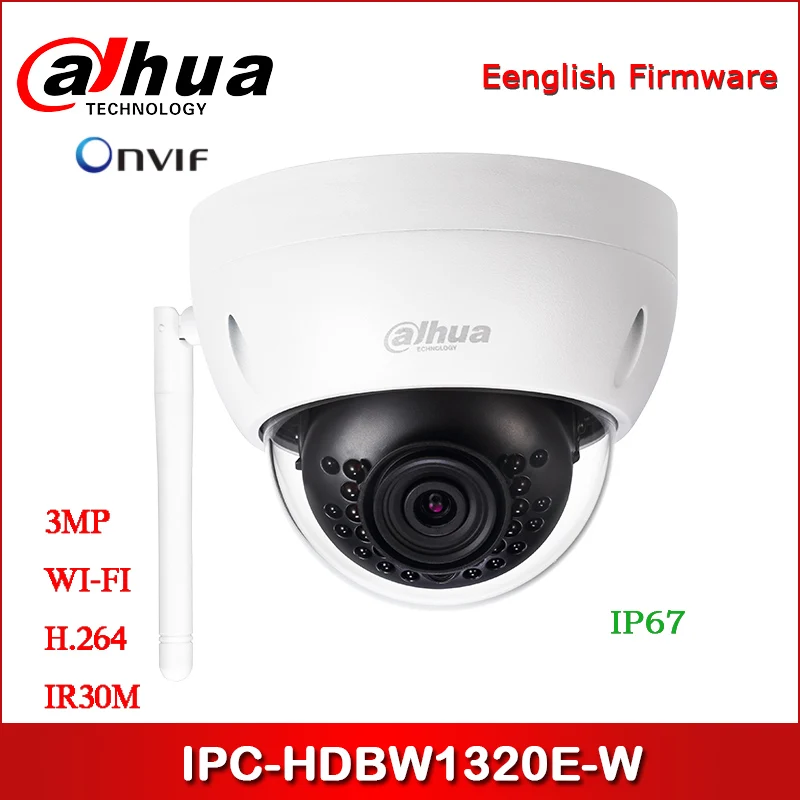 Dahua ip-камера 3MP IPC-HDBW1320E-W Камера Безопасности ИК Мини-купол сетевая камера Wi-Fi