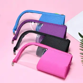 

Travel Transparent Women Makeup Brush Holder Pen Case Toiletry Organizer Bag