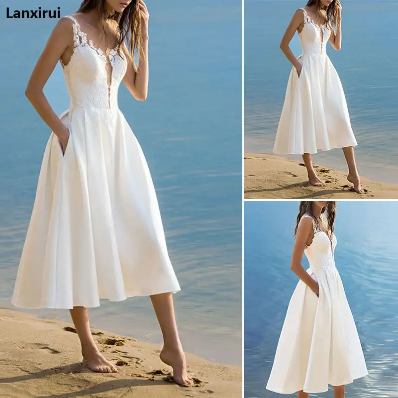 white midi dress a line