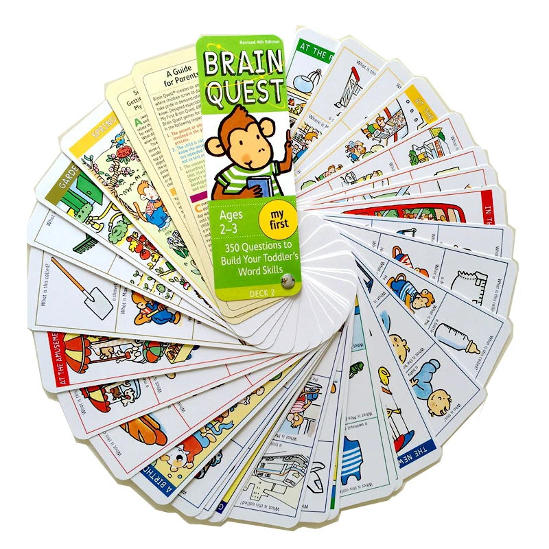 Brain Quest English Version Of the Intellectual Development Card Sticker Books Questions And Answers Card Smart Start Child Kids Brain Quest English Version Of the Intellectual Development Card Sticker Books Questions And Answers Card Smart Start Child Kids