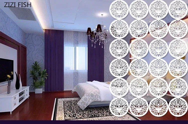 

5MM Round Hanging Folding screen WPC biombo shield for Rooms window frames Partition Curtain Biombos separadores de habitacion