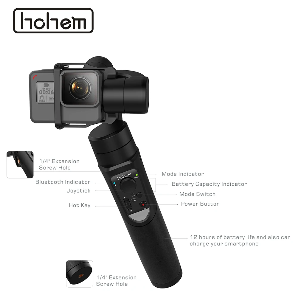 Стабилизатор Hohem iSteady Pro 3 осевой Ручной для GoPro Hero 7/6/5/4/3 DJI Osmo Action Sony RX0 SJCAM YI|Риги и
