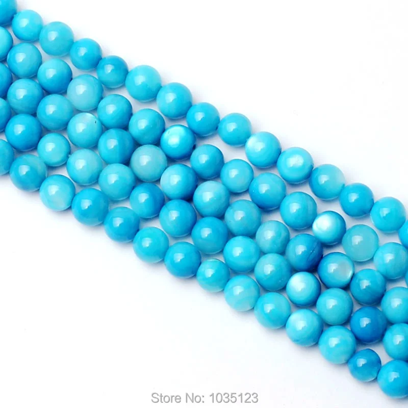 

5 мм гладкие натуральные синие бусины круглой формы DIY свободные бусины прядь 15 "ювелирное творческое изготовление w3370