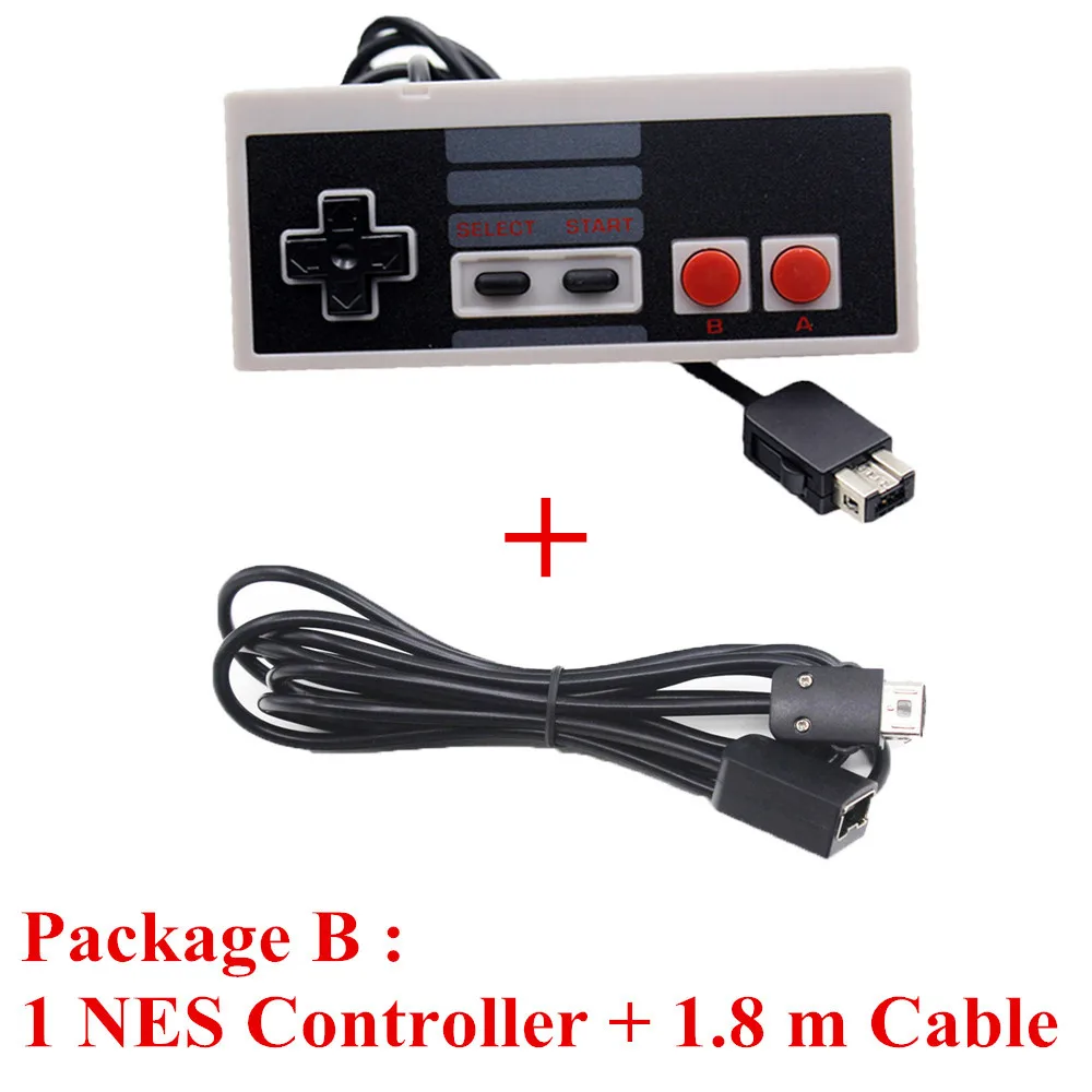 Проводный контроллер IVYUEEN для Nintendo NES Classic Edition Mini Console Gamepad с удлинителем 1,8 м/3,0 м 10 футов - Цвет: Pack B