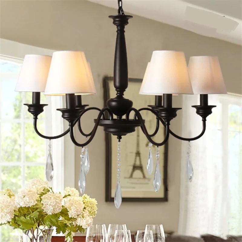 Country Living Room Lamps / American Country Crystal Ceiling Lights