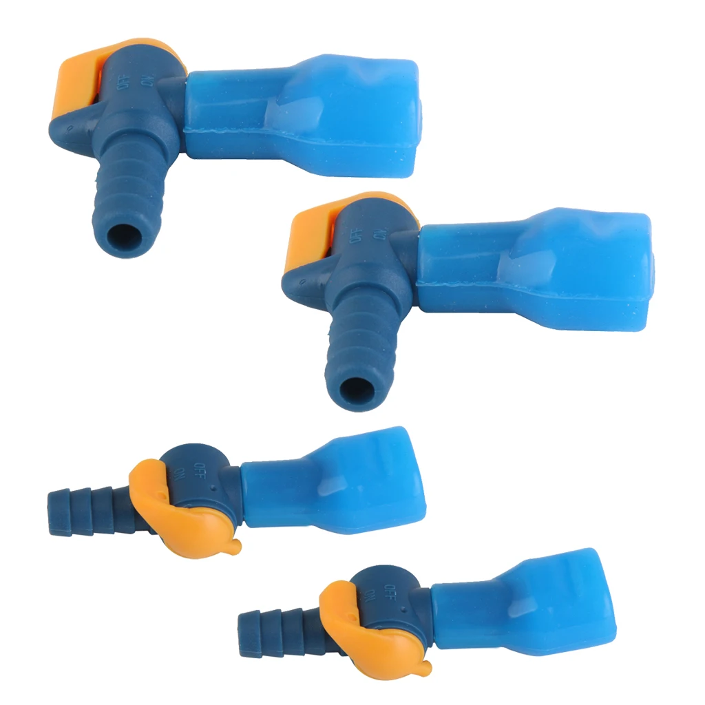 

4 Pieces TPU Outdoor Hiking Water Bladder Bag Pipe Bite Valve Nozzle with on/off Switch Camping Hiking Cycling