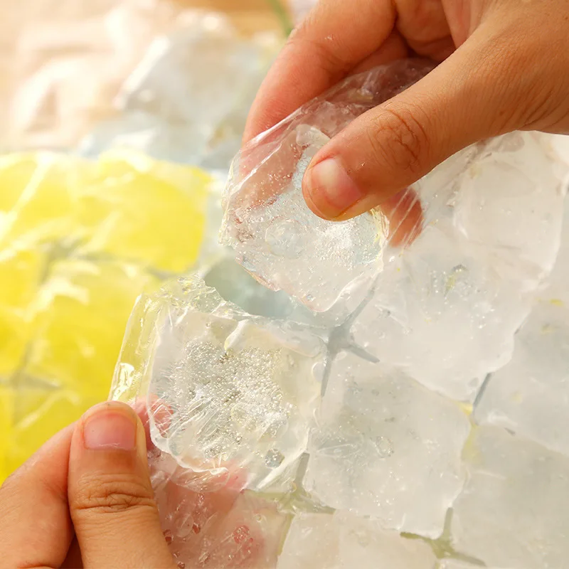

10Pcs Disposable Ice Cube Tray Mold Water Injection Cocktail Makes Ice Bag Juice Drink Supplementary Food Kitchen Tools