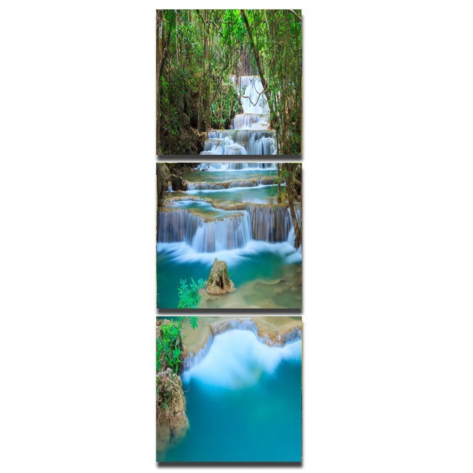 Modular-Canvas-Wall-Art-HD-Prints-Pictures-Home-Decor-3-Pieces-Landscape-Waterfall-Posters-Forest-Trees (2)