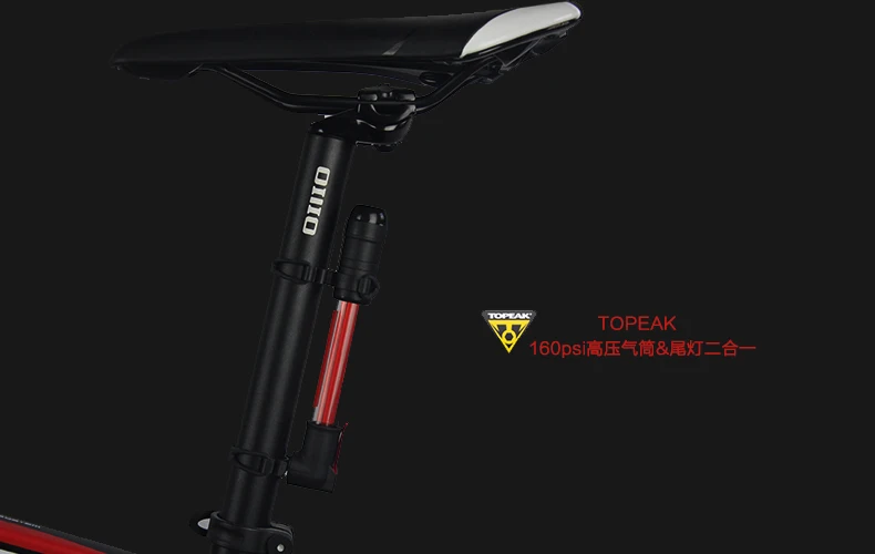TOPEAK встроенный источник света мини портативный велосипедный насос Велоспорт оборудование световой предупреждение TIG-MR02 специальный рот дорога