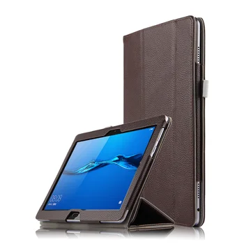 

High Quality Genuine Real Leather Stand Shell Skin Cover Manget Smart Sleep Case For Huawei MediaPad M3 Lite 10 BAH-W09 BAH-AL00