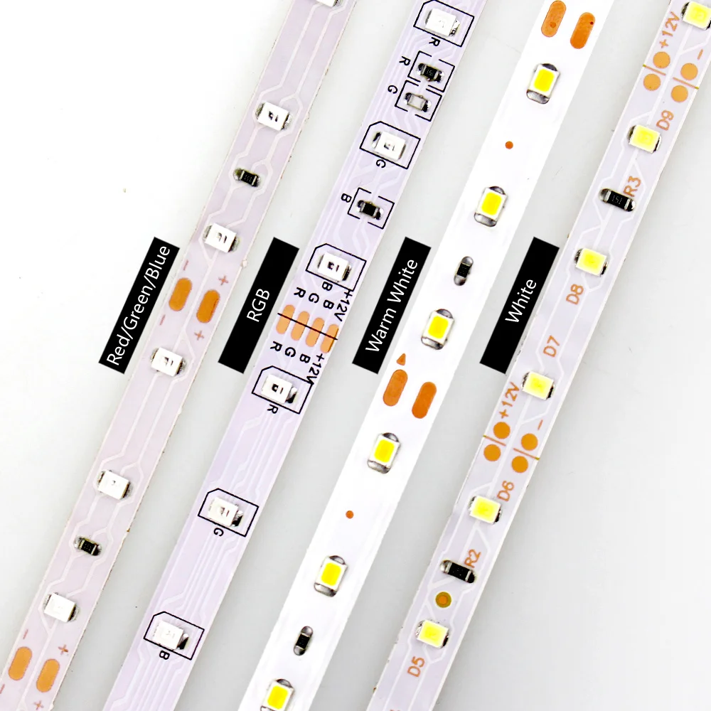 Светодиодная ленсветильник 12 В rgb белый теплый водонепроницаемый ip65 smd 2835 лента 5
