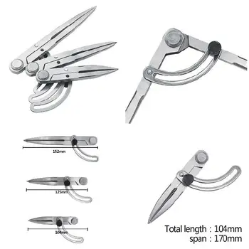 

New Hot Spacing Compass Adjustable Leather Craft Rotating Tool Scriber DIY Edge Creaser Stitch Wing Divider Cross Line Compasses