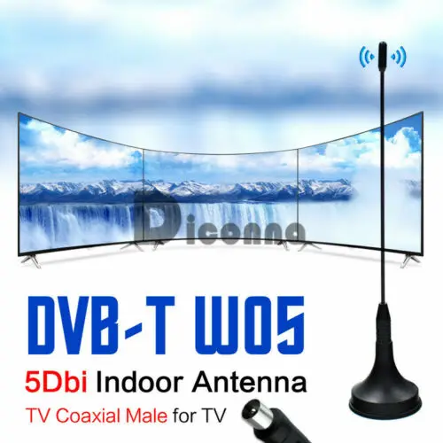 DVB-T tv 5dBi антенна на магнитной основе 30 дБ внутренняя усиление цифровой DVB-T/fm Freeview антенна усилитель для ТВ HD tv 2B22