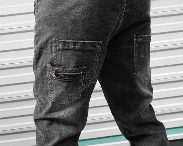 Японские Ретро вымытые старые джинсы брюки мужские винтажные свободные хип-хоп шаровары большие размеры узкие ноги тонкие брюки мужская