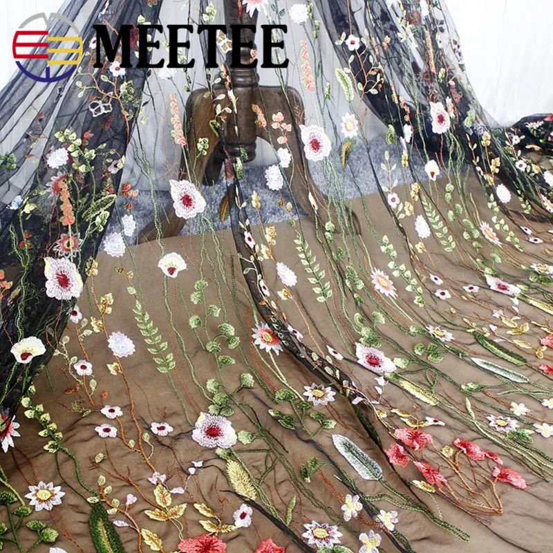 MEETEE 2018 2yard British rural style french lace fabric fresh tulle laces fabrics fashionable 130cm ZK618 | Дом и сад