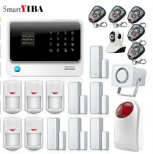 SmartYIBA GSM GPRS SMS Home Alarmes App Integrated In Alarm App with Strobe Siren WIFI Burglar