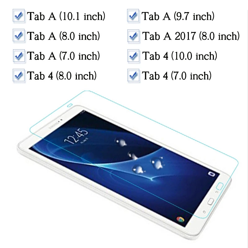 Защитное стекло для планшета samsung Tab 4 A 7 8 9,7 10 10,1 дюймов A6 на экран защитная пленка Tremp Glas